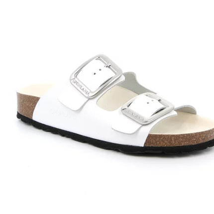 Ciabatta Sughero Doppia Fibbia CB3272 ENNY BIANCO Grunland 