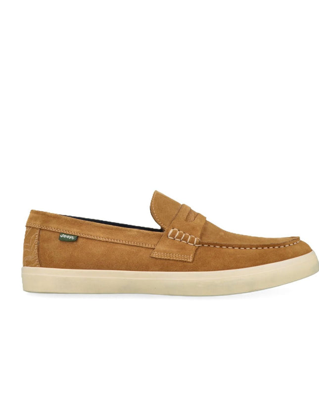 Mocassini Uomo Barca Camoscio Cuoio MOKI SUEDE CUOIO 068 Jeep Footwear 