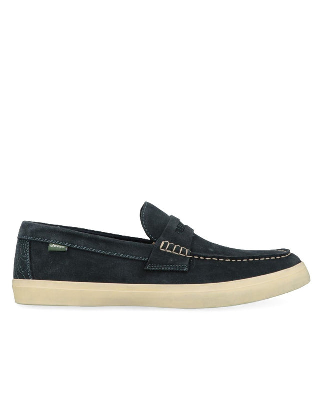 Mocassini Uomo Barca Camoscio Blu MOKI SUEDE NAVY 016 Jeep Footwear 