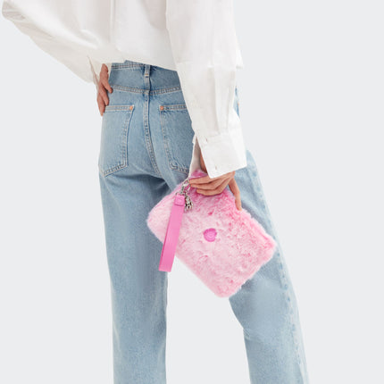 Pochette Peluche Pink FANCY VALENTINE PINK Kipling 