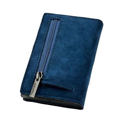 Moero Pro Alcantara Blu Zip Portafoglio Slim PRO ALCANTARA BLUE ZIP BLUE Moero 