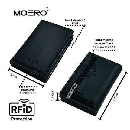 Moero Pro Prestige Black Zip Portafoglio Slim PRO PRESTIGE ZIP BLACK Moero 
