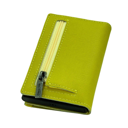 Moero Pro Saffiano Lime Zip Portafoglio Slim PRO SAFFIANO LIME ZIP LIME Moero 