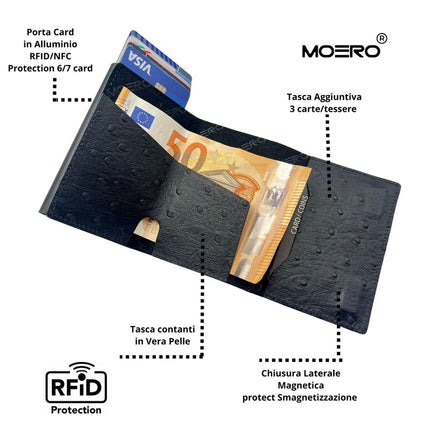 Moero Pro Stuzzo Black Zip Portafoglio Slim PRO STRUZZO ZIP BLACK Moero 