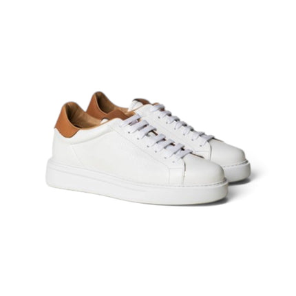 Sneakers Oversize Uomo Pelle Bianca TAGO 5 CUOIO Rogal's 