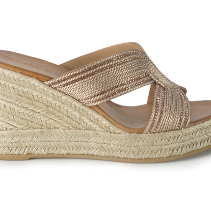 Sandali Donna Zeppa Corda 530 BALI PINK GOLD Tsakiris Mallas 