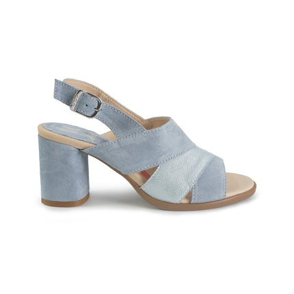 Callaghan Sandali Donna con Tacco in Camoscio Azzurro Multi 34104 KENDALL MULTI Callaghan 