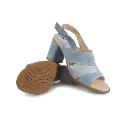 Callaghan Sandali Donna con Tacco in Camoscio Azzurro Multi 34104 KENDALL MULTI Callaghan 