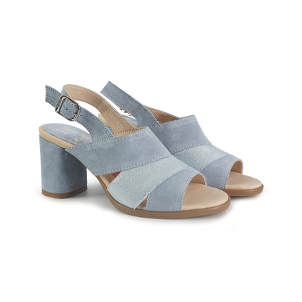 Callaghan Sandali Donna con Tacco in Camoscio Azzurro Multi 34104 KENDALL MULTI Callaghan 