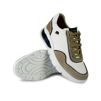 Callaghan Sneakers Ammortizzata Uomo Pelle Bianca 45423 VENTO WHITE Callaghan 