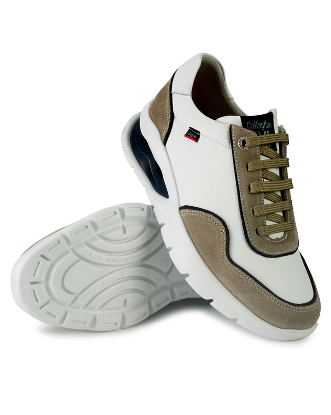 Callaghan Sneakers Ammortizzata Uomo Pelle Bianca 45423 VENTO WHITE Callaghan 