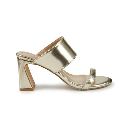 Francesco Milano Sandali Donna con Tacco in Pelle Laminata Platino G41-01N GOLD Francesco Milano 