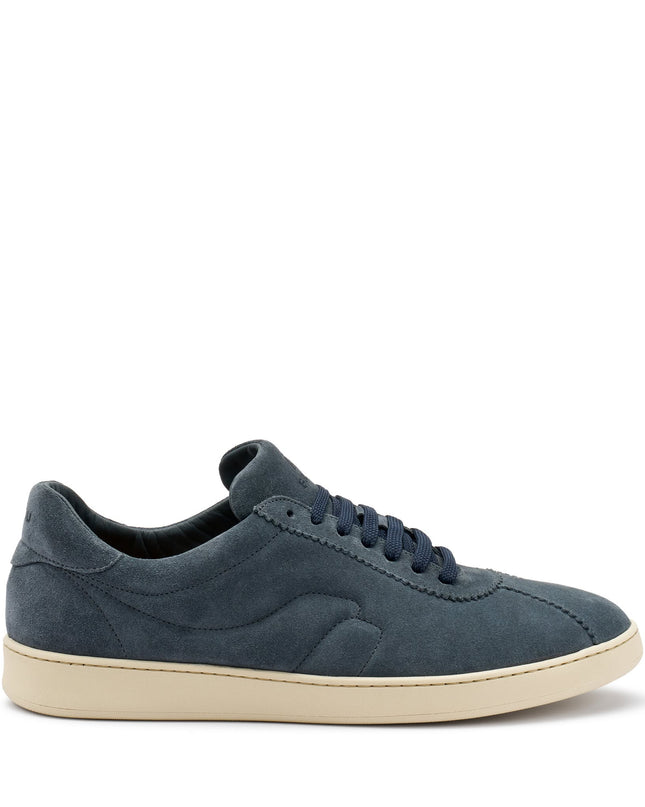 Frau Sneakers Uomo Bassa in Camoscio Blu 24D2 SIBERIA Frau 