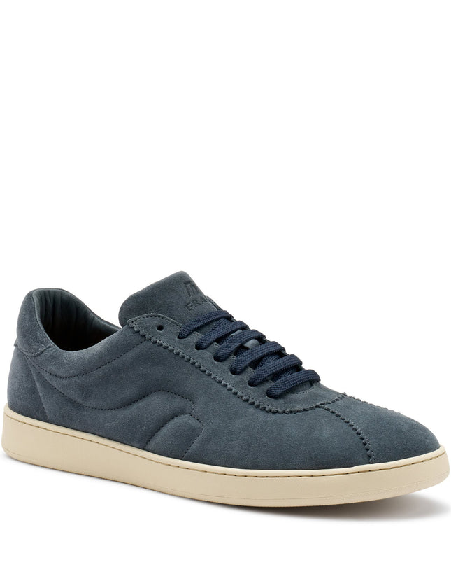 Frau Sneakers Uomo Bassa in Camoscio Blu 24D2 SIBERIA Frau 