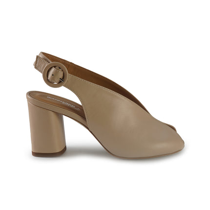 Gianmarco Sorelli Sandali Chanel con Tacco Alto in Pele Nude 1923 IDA Gianmarco Sorelli 