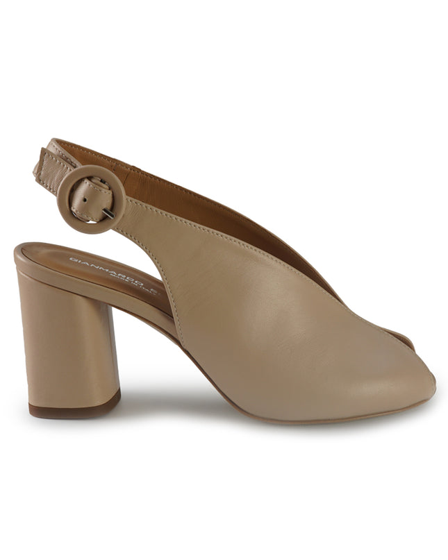 Gianmarco Sorelli Sandali Chanel con Tacco Alto in Pele Nude 1923 IDA Gianmarco Sorelli 