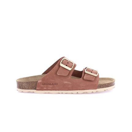 Grunland Sandali Donna Plantare Sughero Doppia Fibbia in Camoscio Rosa CB0003 SARA ROSA ANTICO Grunland 