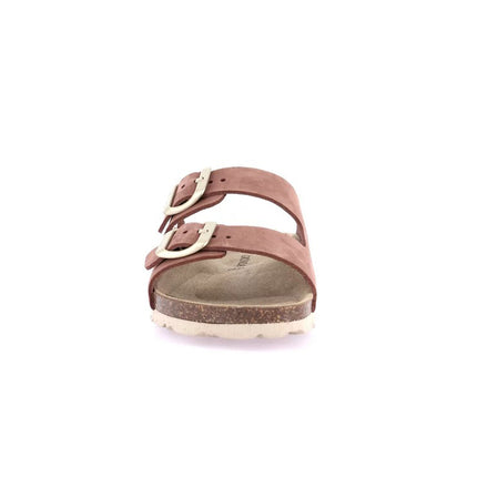 Grunland Sandali Donna Plantare Sughero Doppia Fibbia in Camoscio Rosa CB0003 SARA ROSA ANTICO Grunland 