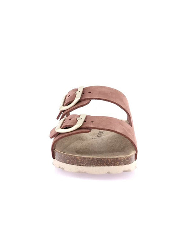 Grunland Sandali Donna Plantare Sughero Doppia Fibbia in Camoscio Rosa CB0003 SARA ROSA ANTICO Grunland 