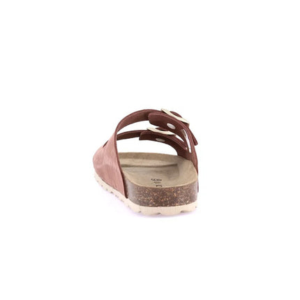 Grunland Sandali Donna Plantare Sughero Doppia Fibbia in Camoscio Rosa CB0003 SARA ROSA ANTICO Grunland 