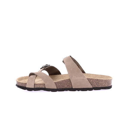 Grunland Sandali Infradito Plantare Sughero in Nabuk Kaki CB1050 SARA KAKI Grunland 