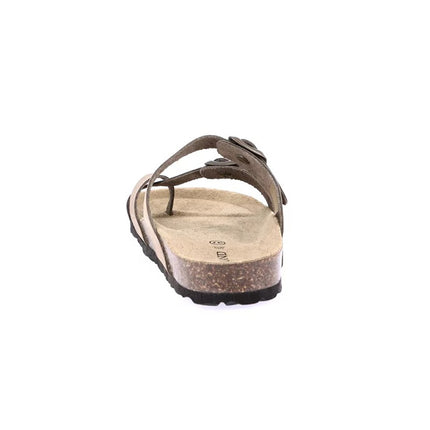 Grunland Sandali Infradito Plantare Sughero in Nabuk Kaki CB1050 SARA KAKI Grunland 