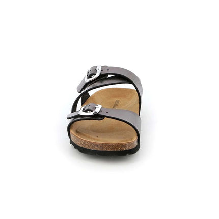 Grunland Sandali Donna Plantare Sughero Doppia Fibbia Antracite CB2642 SARA ANTRACITE Grunland 