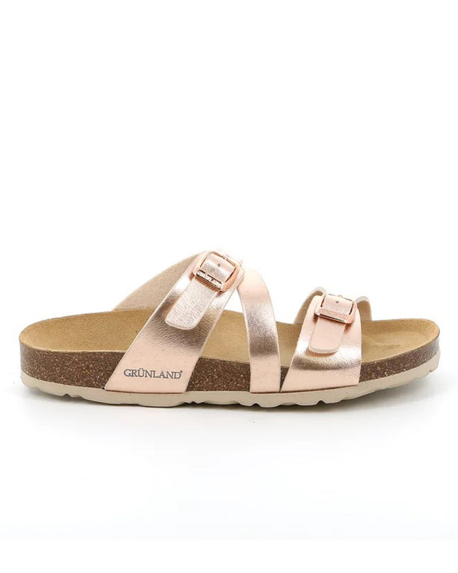 Grunland Sandali Donna Plantare Sughero Doppia Fibbia Cipria CB2642 SARA CIPRIA Grunland 