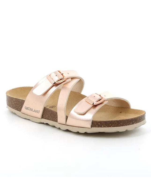Grunland Sandali Donna Plantare Sughero Doppia Fibbia Cipria CB2642 SARA CIPRIA Grunland 