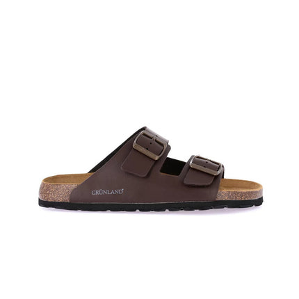 Grunland Sandali Uomo Plantare Sughero Doppia Fibbia Moro CB3013 HOBO BROWN Grunland 