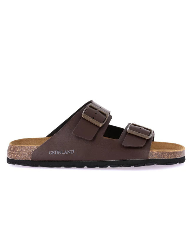 Grunland Sandali Uomo Plantare Sughero Doppia Fibbia Moro CB3013 HOBO BROWN Grunland 