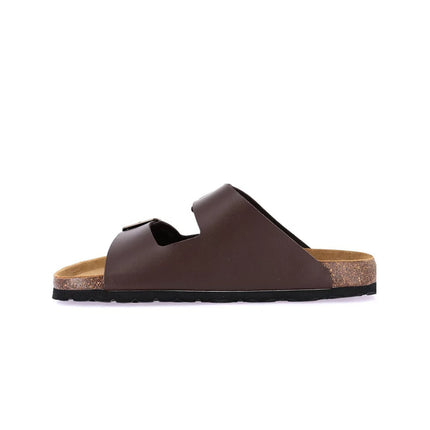 Grunland Sandali Uomo Plantare Sughero Doppia Fibbia Moro CB3013 HOBO BROWN Grunland 