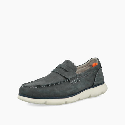 Impronte Mocassini Uomo Barca in Pelle Blu BURANO MOC NAVY Impronte 
