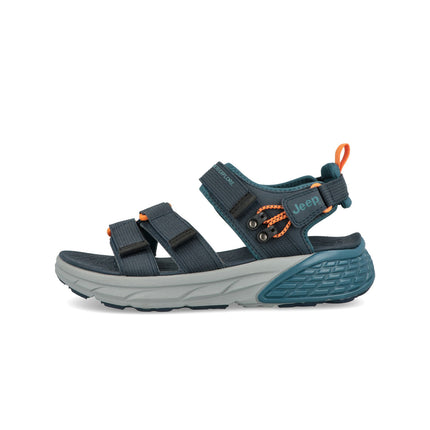 Jeep Sandali Uomo con Doppio Velcro in Tessuto Blu GROOVE SANDAL NAVY Jeep Footwear 