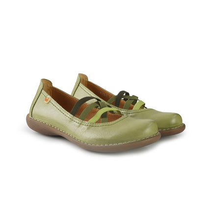 Jungla Ballerine in Pelle Multicolor Verde 4751 ARBEQUINA Jungla 