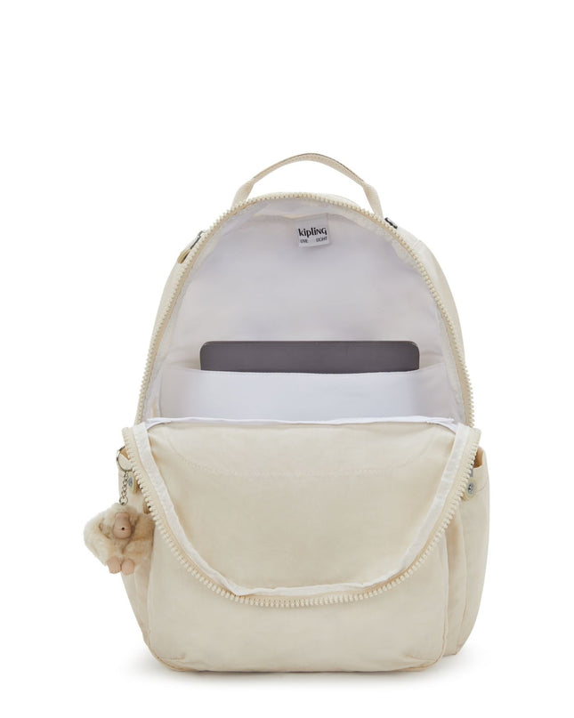 Kipling Zaino Porta Computer 15 Pollici Beige SEOUL HIDEWAY BEIGE Kipling 