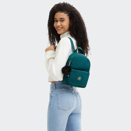 Zainetto Multitasche in Tessuto Verde con Spallacci Regolabili ZINNA GRACEFUL GREEN Kipling 