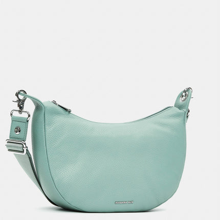 Mandarina Duck Borsa in Pelle Verde Acqua con Tracolla FZT03 MELLOW LEATHER ICEBERG GREEN Mandarina Duck 