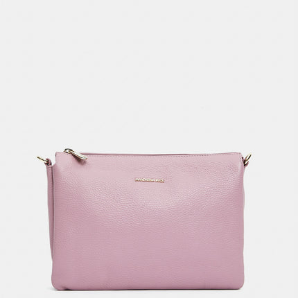 Mandarina Duck Pochette in Pelle Lilla con Tracolla FZT12 MELLOWLEATHER LILAC ROSE Mandarina Duck 
