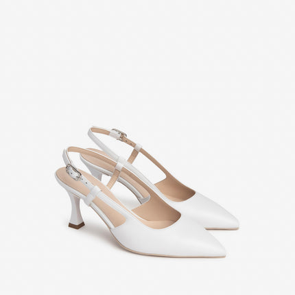 Nero Giardini Chanel a Punta in Pelle Bianca E409331DE BIANCO 707 Nero Giardini 