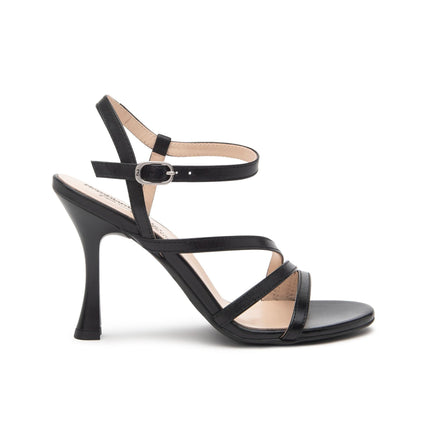 Nero Giardini Sandali Donna Tacco Alto Rocchetto in Pelle Nera E513191DE NERO 100 Nero Giardini 