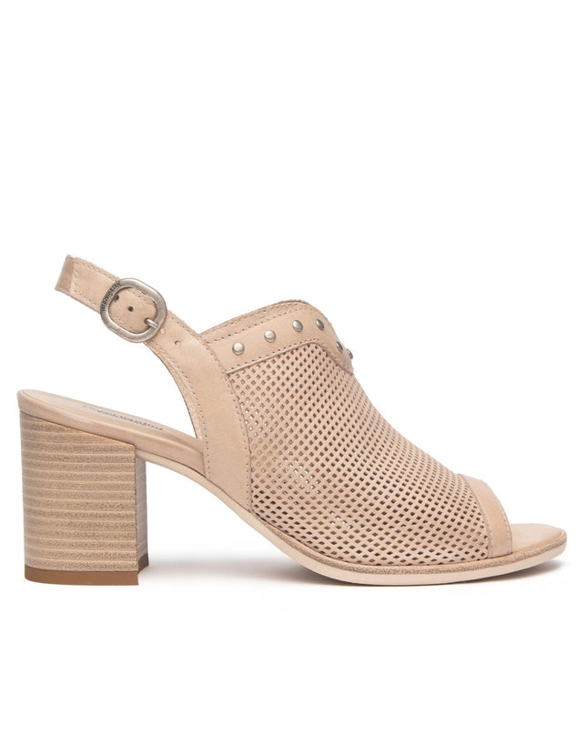 Nero Giardini Sandali Donna con Tacco in Pelle Champagne Traforata E513380D CHAMPAGNE 439 Nero Giardini 