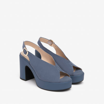 Nero Giardini Sandali Donna Spuntato con Tacco e Plateau in Camoscio Avio E513646D AVIO 203 Nero Giardini 