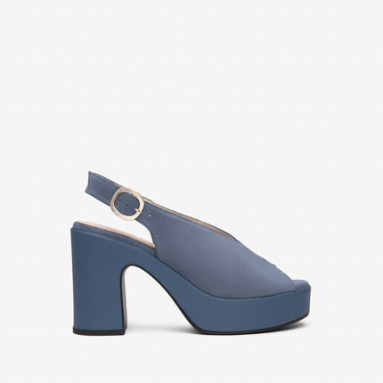Nero Giardini Sandali Donna Spuntato con Tacco e Plateau in Camoscio Avio E513646D AVIO 203 Nero Giardini 