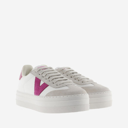 Victoria Sneakers Bassa Donna Platform Bianco Fucsia 1092173 BARCELONA FUCSIA Victoria 
