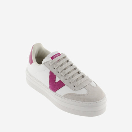 Victoria Sneakers Bassa Donna Platform Bianco Fucsia 1092173 BARCELONA FUCSIA Victoria 