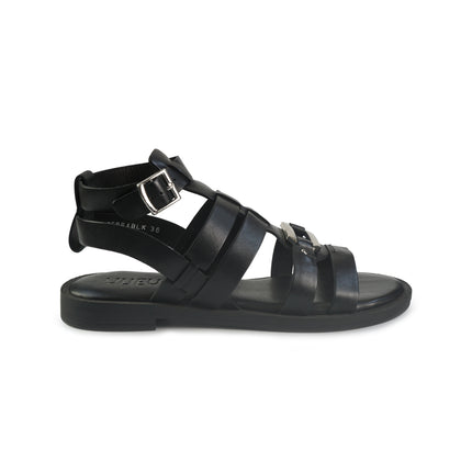 Vueva Sandali Flat Donna in Pelle Nero WD425R25 BLACK Vueva 