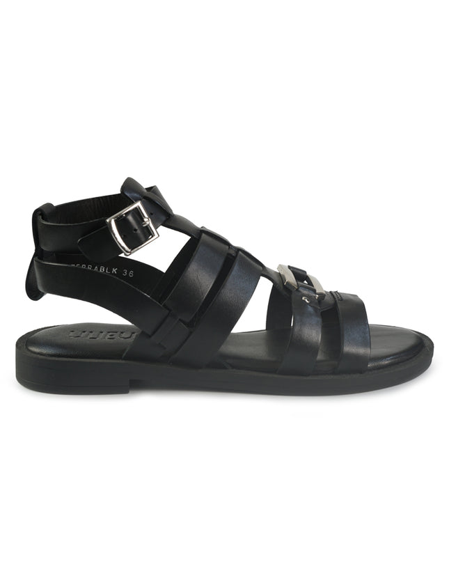 Vueva Sandali Flat Donna in Pelle Nero WD425R25 BLACK Vueva 