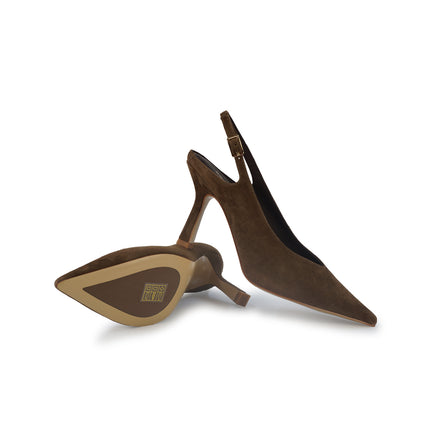 Bruno Premi Mary Jane Sling Back Tacco Stiletto in Camoscio Tabacco BN0403X CAMOSCIO Bruno Premi 