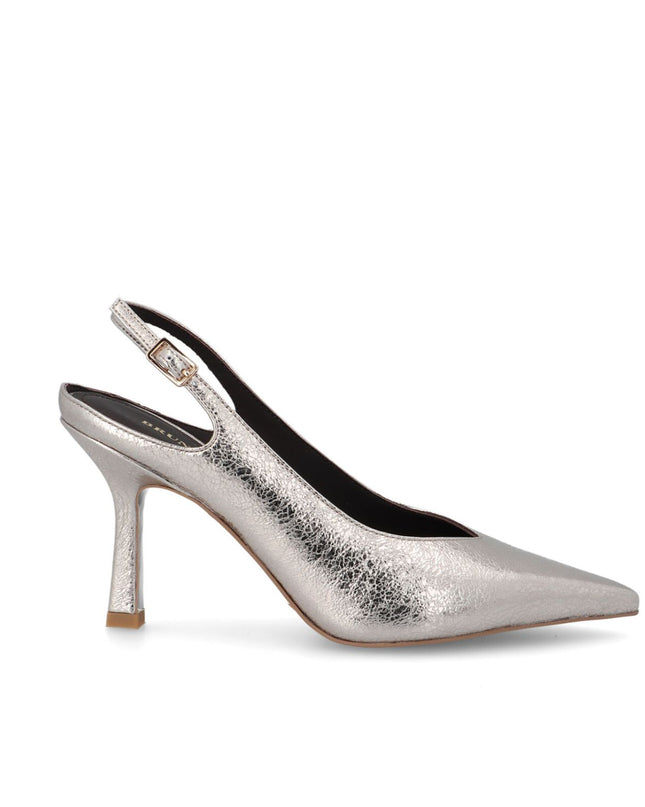 Bruno Premi Mary Jane Sling Back Tacco Stiletto in Pelle Platino BN0403X METALLIC Bruno Premi 
